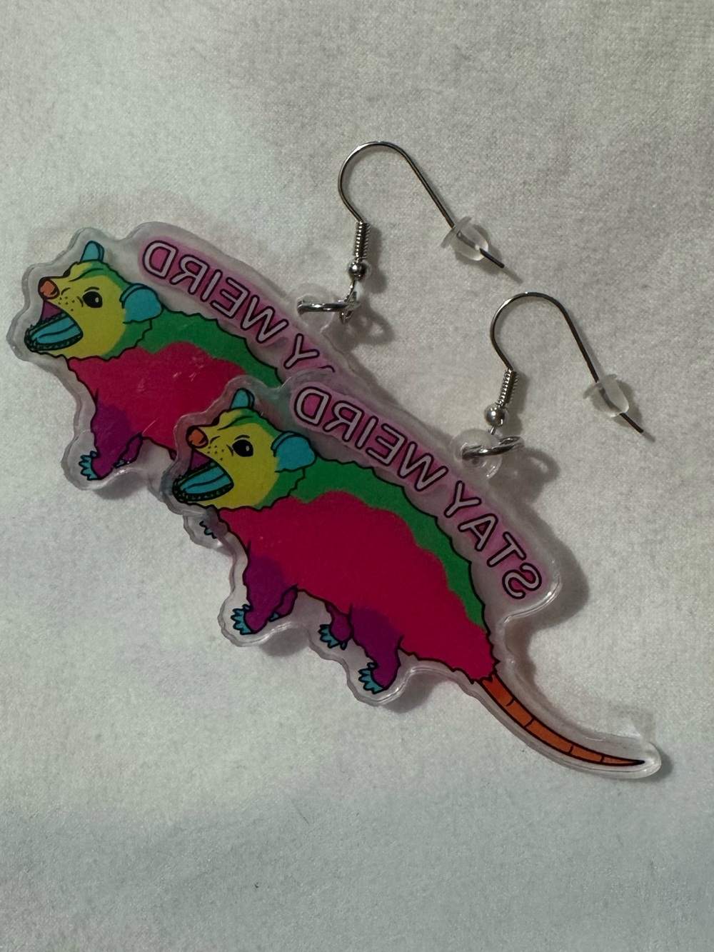 Funny Opossum Earrings
